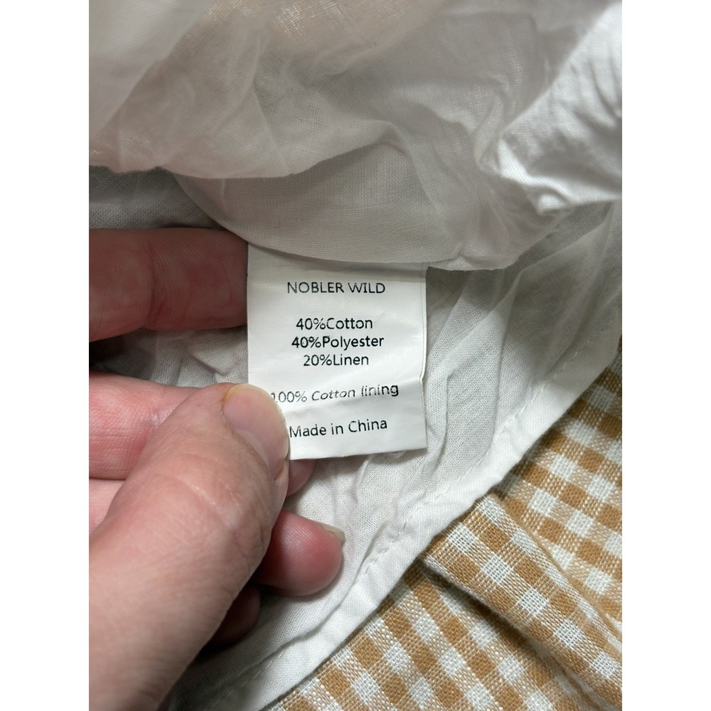 Nobler Wild Yellow Gingham Dress Toddler Girl Size 5T Cotton Linen Poly Blend - Picture 8 of 8